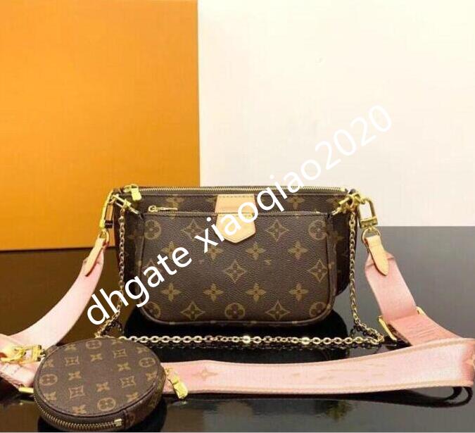 

WITH BOX DUST BAG 3-piece set women Shoulder Bags Genuine Leather multi pochette accessories Crossbody Purse Messenger Handbag LVLOUISVITTON VUTTON, Shoulder strap