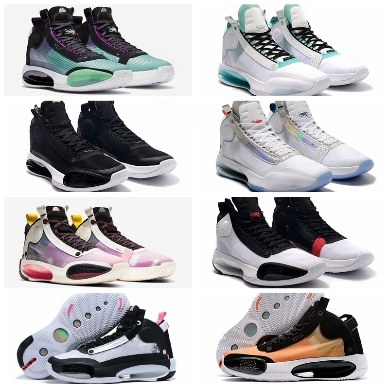 

Jumpman 34 Paris White Iridescent Amber Rise Blue Void Bred Eclipse Men Women Basketball Shoes AJ 34s Trainers Snow Leopard CNY size 13