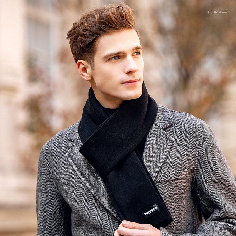

Scarves 2021 Winter Scarf For Men, Pure Color Cold Protection To Keep Warm, Skin-friendly Artificial Cashmere Men's Scarf1