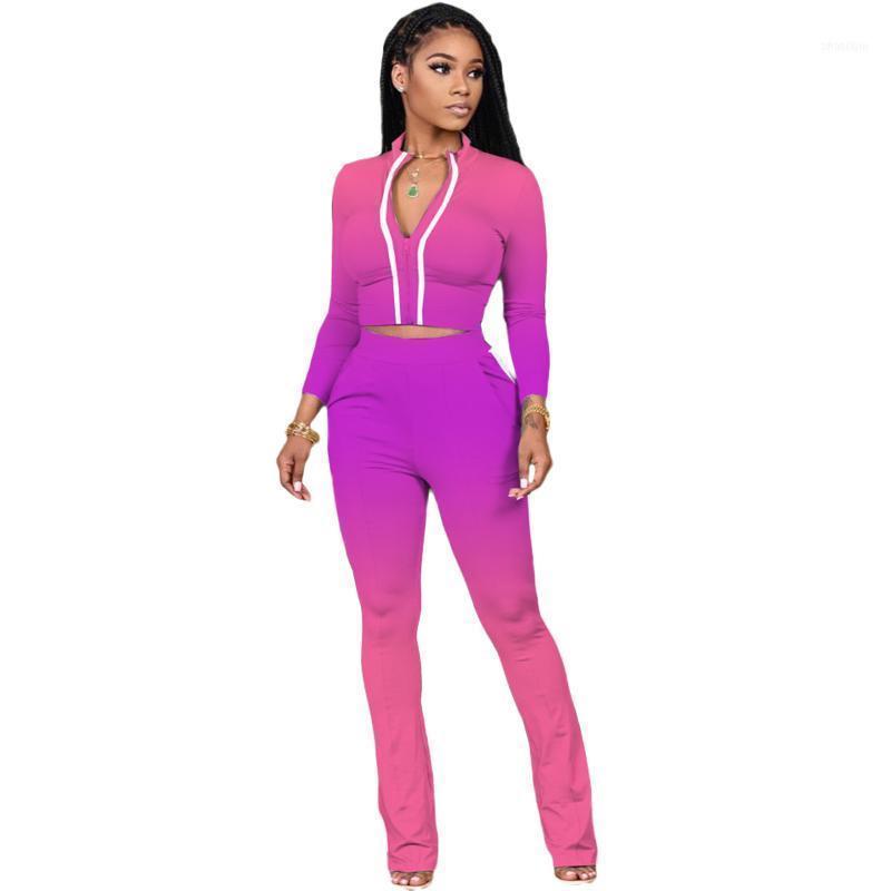 

Spring Autumn Two Piece Set Women Long Sleeve Zipper Sporty Jackets And Leggings Pants Matching Sets Workout Stretchy Outfits1, Red