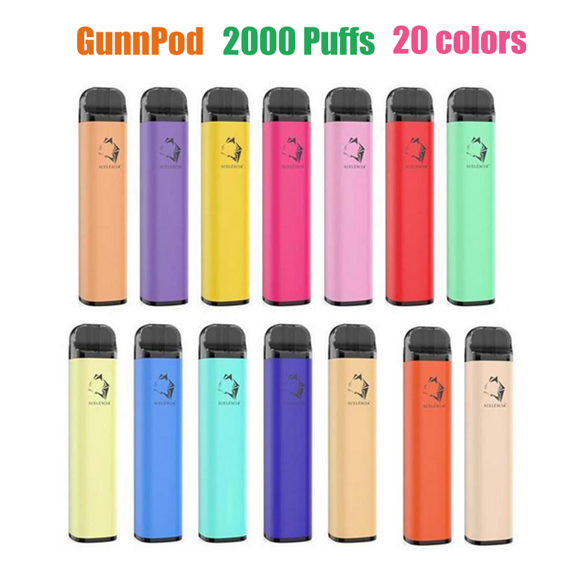 

Gunnpod Disposable Vape E cigarette Pod Device 2000 Puffs 1250mAh Battery 8ml Prefilled Cartridge Vaporizer Pen VS Flum float Bang xxl ultra iget