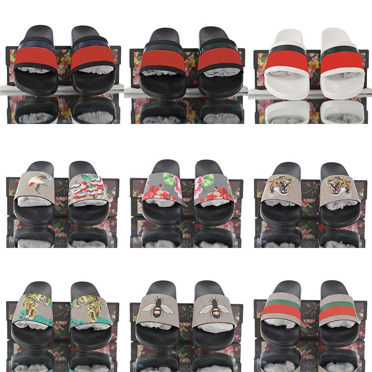 

High Quality Mens Womens Slipper Summer Sandals Beach Slides Fashion Leisure Slippers Ladies Sandali Bathroom Home Shoes Classic Letter Print Pattern Flower