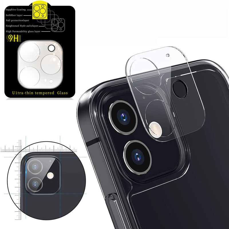 

3D HD Clear Scratch-Resistant Rear Camera Lens Protector Tempered Glass With Flash Circle For iPhone 12 Mini 11 Pro Max