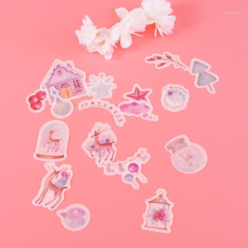 

Gift Wrap 80pcs Scrapbook Christmas Sticker DIY Decor Cartoon Deer Diary Scrapbooking Decals