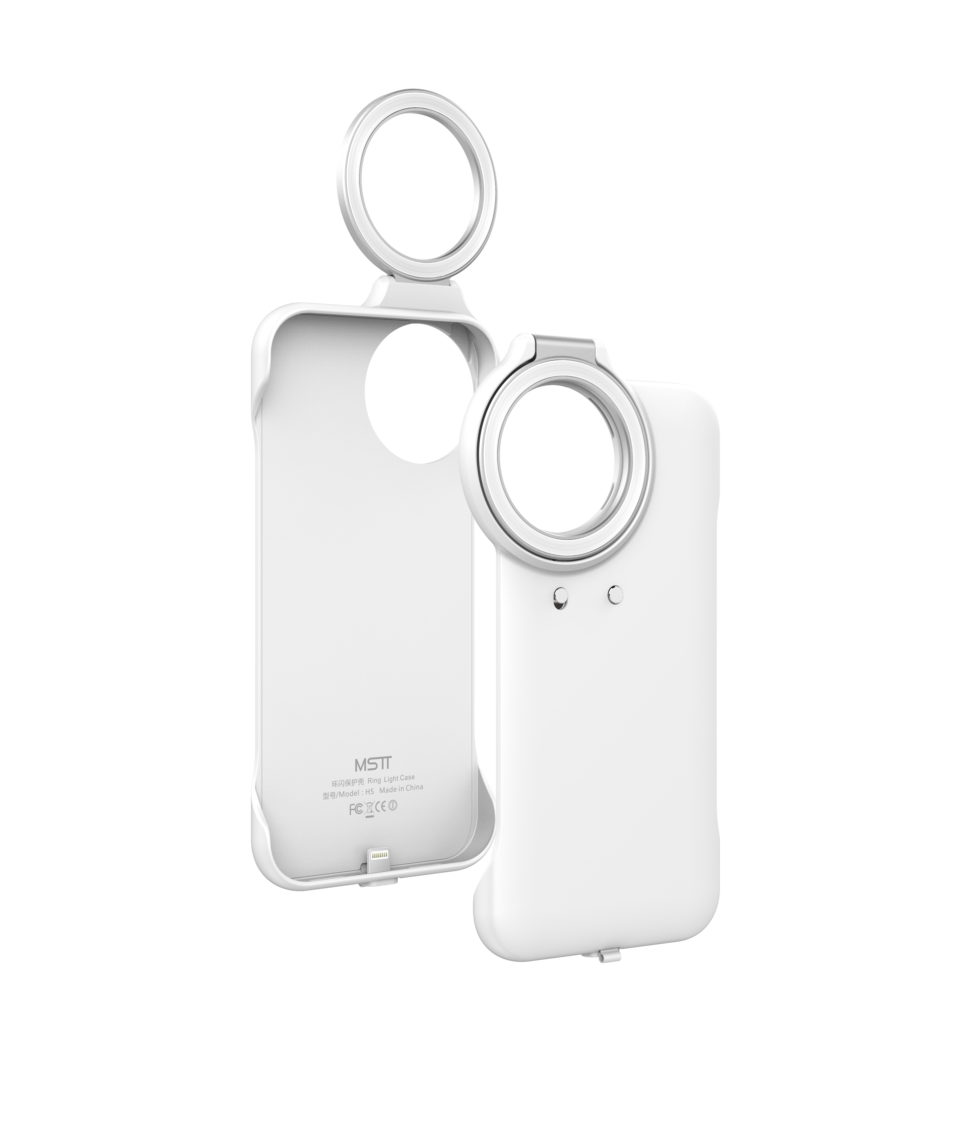 Ring Light Amazon good selling Cell Phone cases for iPhone 12 Beauty Selfie Portable Flash Camera Mini Flashlight shockproof Cover-image-691275110