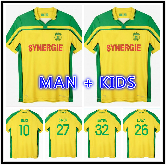 

20 21 FC Nantes soccer jersey home away maillot de foot 2021 2022 SIMON LOUZA A TOURE BLAS COCO COULIBALY ADULT MEN KIDS football shirts, Black;yellow