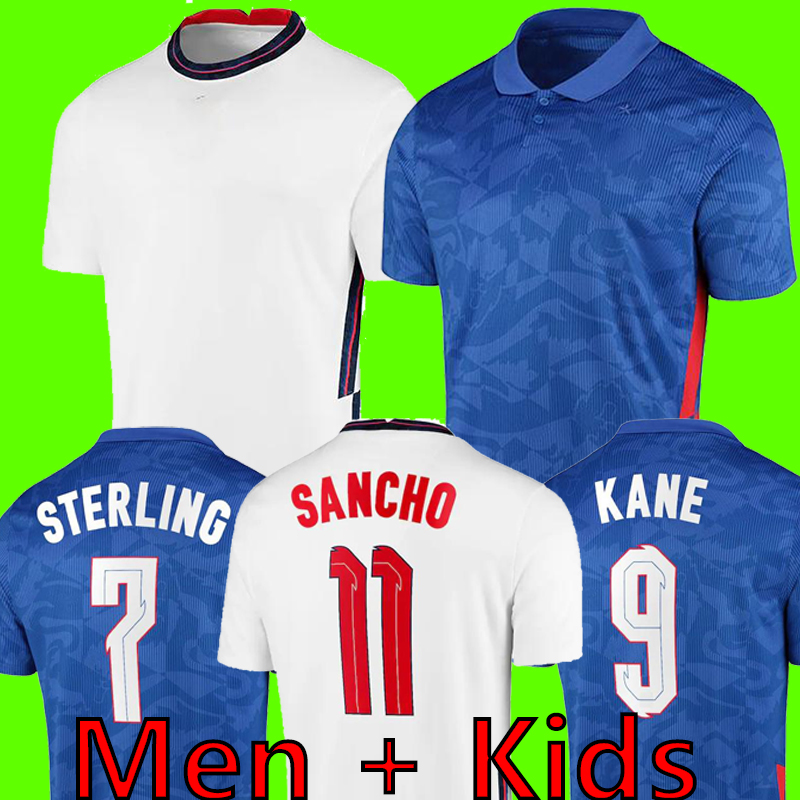 

2021 2022 soccer jersey KANE STERLING RASHFORD SANCHO HENDERSON BARKLEY MAGUIRE 20 22 national football shirts men + kids kit sets uniforms, Black;yellow