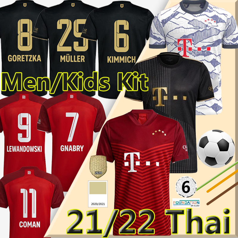 

21/22 DAVIES bAyerN soccer jerseys SANE LEWANDOWSKI COMAN GNABRY KIMMICH MULLER 2021 2022 München MUSIALA Men Kids Kits munich Football jersey equipment fourth, 20/21 third kit