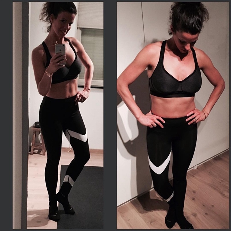 

Womens Sporting Leggings Black Print Workout Women Fitness Legging Pants Slim Jeggings Wicking Force Exercise Clothes 210518