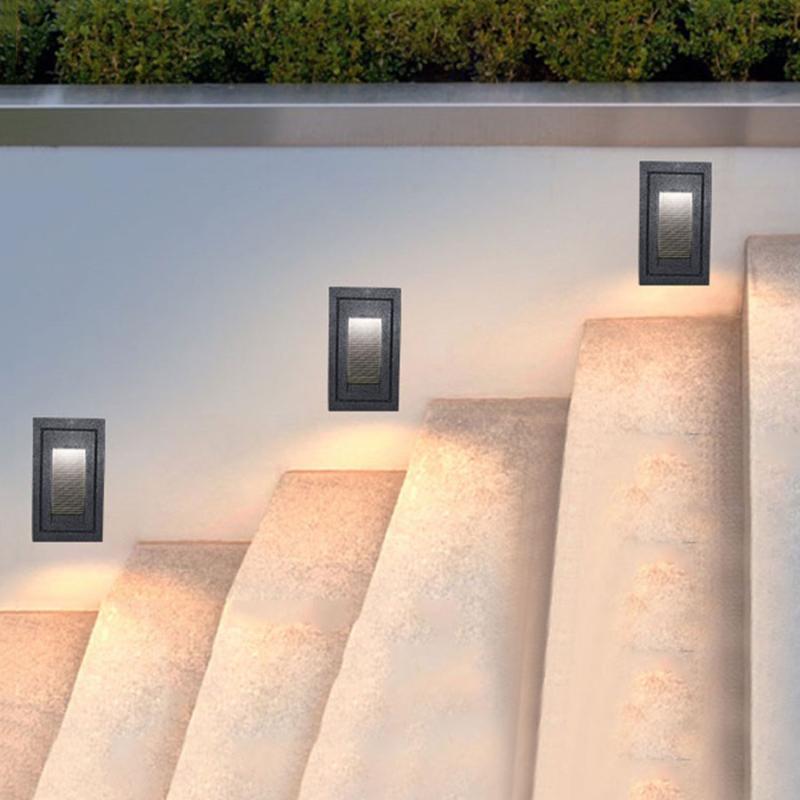 

Outdoor Wall Lamps 2W Recessed Light Underground Waterproof Led Step Lights Footlight Staircase Corner Lamp Exterior Stair