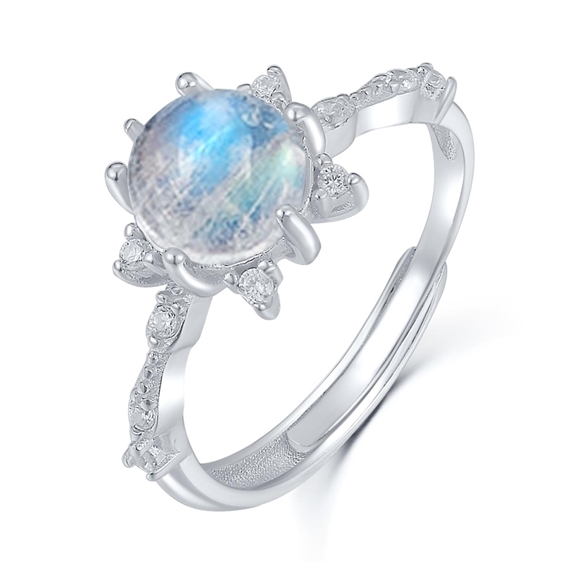 

adjustable moonstone ring rainbow moonstone cabochons 925 Sterling Silver Ring/925 moonstone Ring/moonstone silver sterling 210524