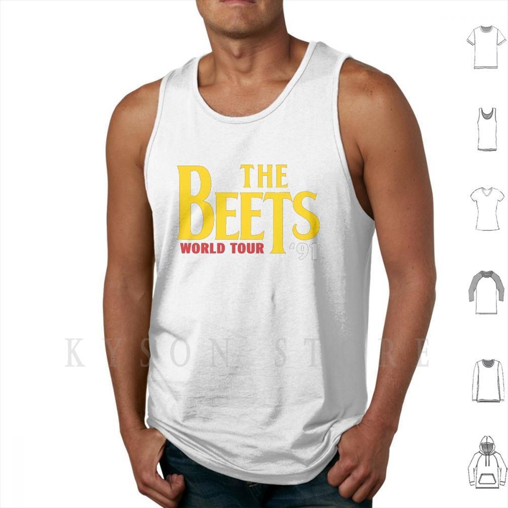 

the beets world tour 91 tank vest 100% cotton 1991 doug classic 90s vintage cartoon killer, White;black
