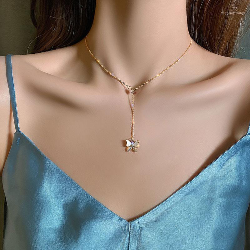 

Chains Contracted Style Restoring Ancient Ways The Butterfly Shape Light Luxury Temperament Necklace Pendant Women