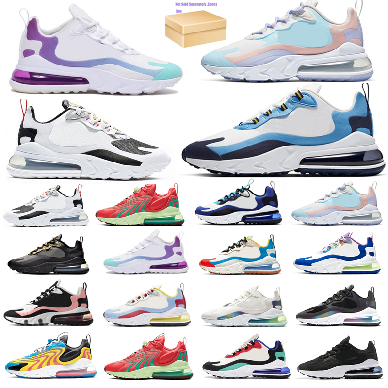 

2021 High Quality Sports 270 React UNG Mens Womens Running Shoes Cactus Trail White Bauhaus Blue Triple Black Sneakers Size 36-45, Bleached coral