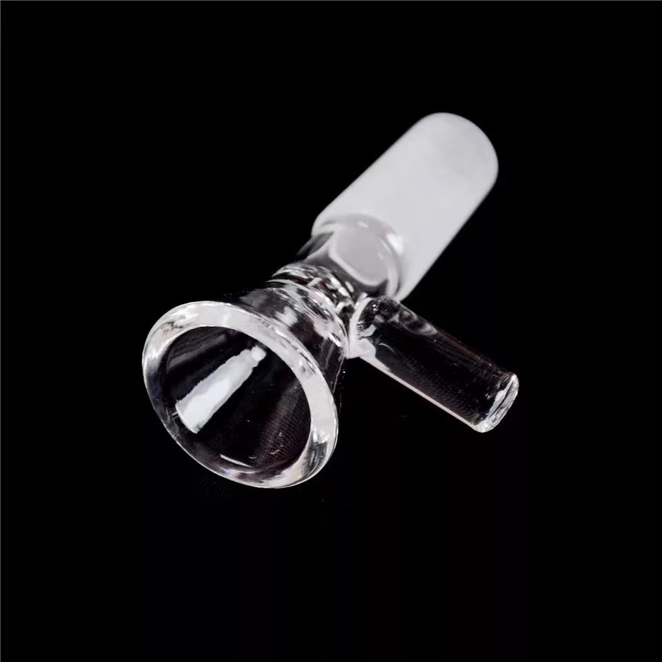 

14mm Male Glass Bowl Pieces Hookah of Funnel Joint Downstem Smoking Accessories Handle Pipe Bong Oil Dab Rigs