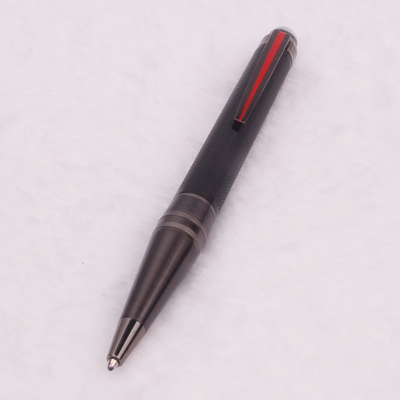 

Luxury Writing Black Fiber Gel Roller Ball Pen Speed Metal Balck Grey BallPoint Pens Stationery Gift, Blue;orange