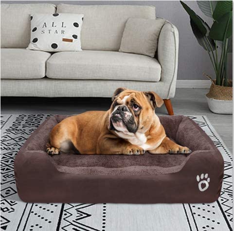 

3X Warm Cozy Dog House arge Pet Cat Dog Bed Autumn Winter Waterproof Kenne Soft Feece Nest Dog Baskets House Mat, Dark green
