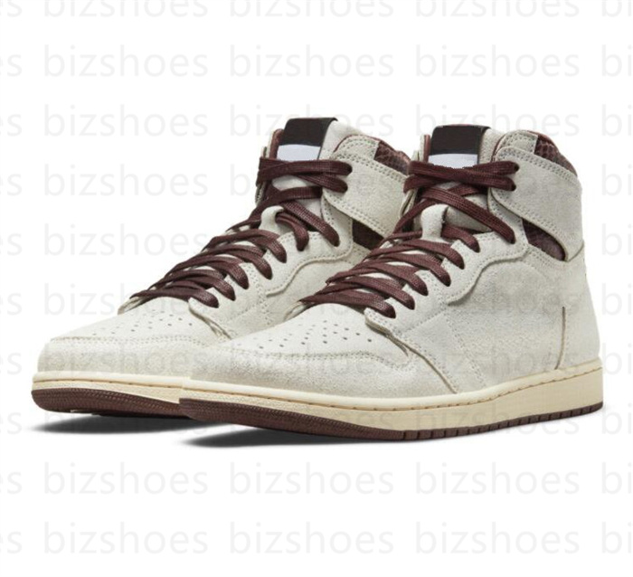 

A Ma Maniere x 1 High OG Basketball shoes Sail Burgundy Crush Women Mens Outdoor Sports Sneaker 1s Designers, 01