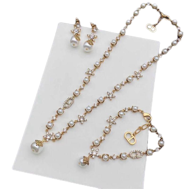 

Designer Dio Necklace Stainless Steel Letter18K Necklace Bracelet for Mens and Women Party Lovers Gift Jewelry CDCDBracelet IOR style rings Bracelets D343141, Boxes 4 color pick 1color