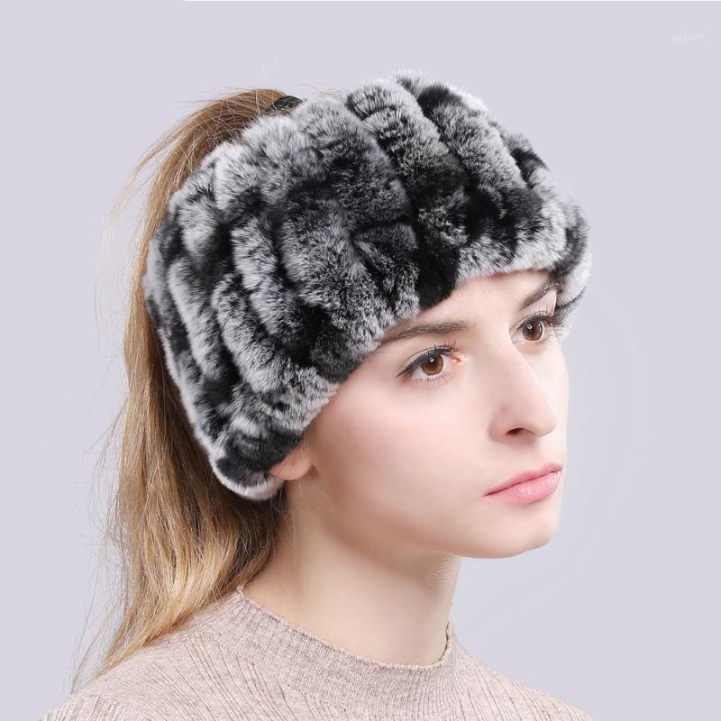 

Scarves Rex Fur Ring Warm Soft Women Genuine Headbands Scarf Handmade Knitted Real Scarfs, Blue;gray