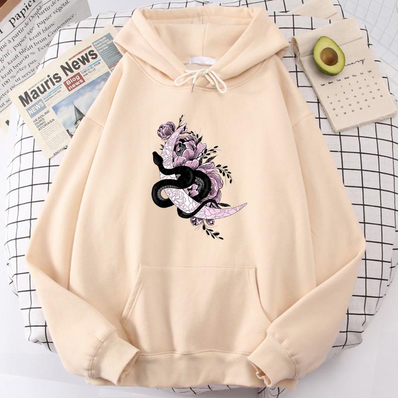 

Men' Hoodies & Sweatshirts Moon Snake Cool Y2K Hooded Sportswear For Mens Streetwear Hip Hop Man Long Sleeve Harajuku Clothes, Black