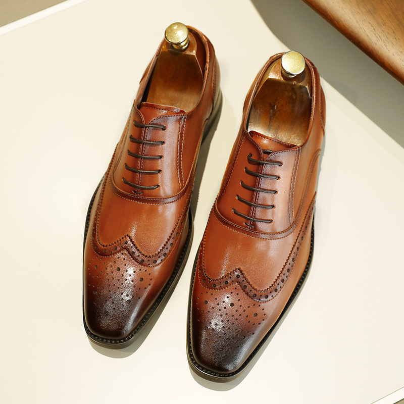

dress shoes desai sapatos de couro masculino vestido negÃ³cios feitos Ã mÃ£o retro rendas masculinos alta qualida brock plus size tf46, Black