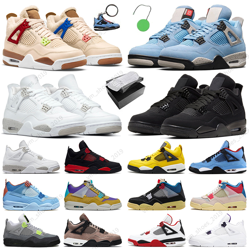 

High quality Basketball Shoes 4 4s Mens Womens University Blue Black Cat Red Thunder Wild Things Men Women Outdoor Sneakers Trainers Walking, 4s #21