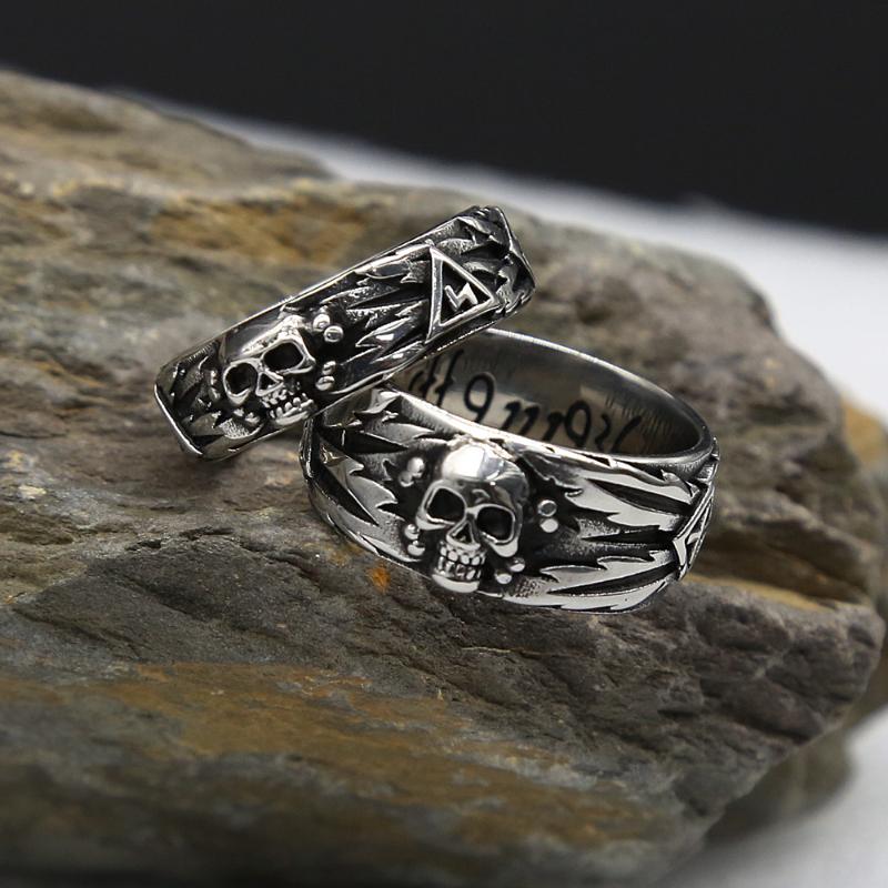 

Cluster Rings Men Women Stainless Steel Cool Cross Skull Devil Punk Gothic Simple For Biker Couple Jewelry Size 6-13 Drop Store