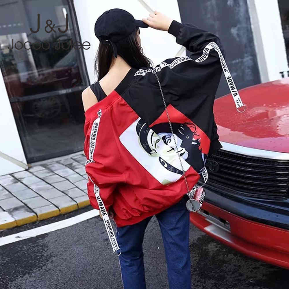 

Jocoo Jolee Women Fashion Pattern Patchwork Jackets Long sleeve Thin Girl Windbreaker Female Basic Bomber Jackets Outwear 210518, Blue