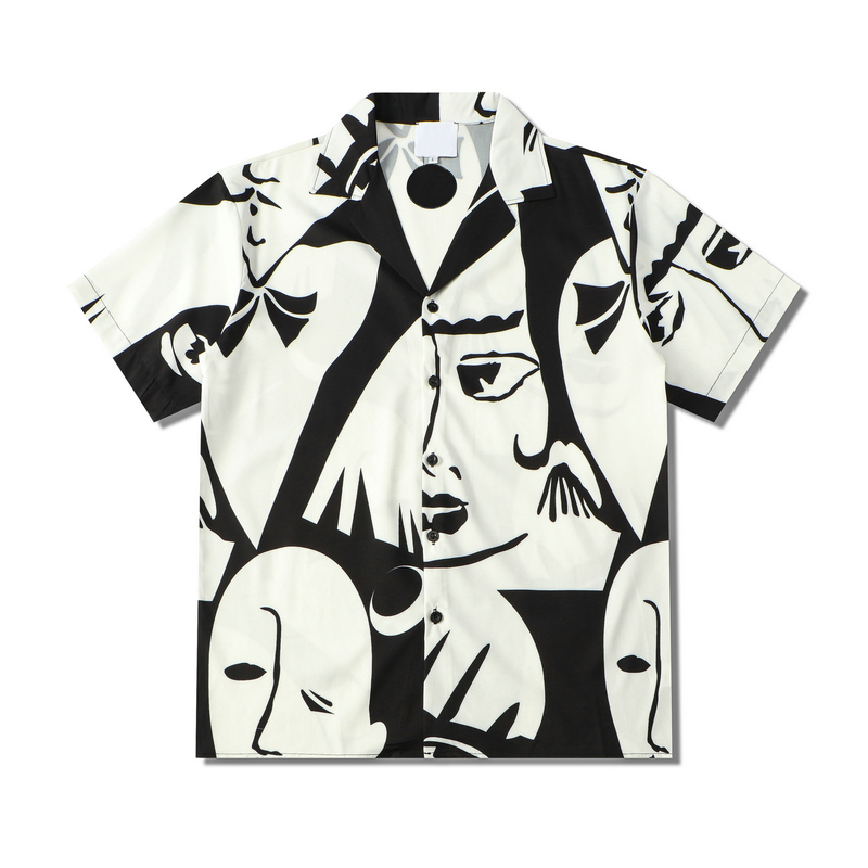 

Printed Vintage Street Men's Shirt Summer Polo Shirts Man Male Top