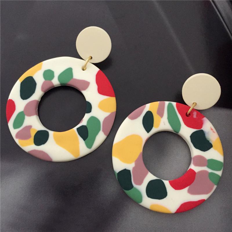 

Korean Statement Earrings For Women Cute Arcylic Geometric Dangle Drop Gold Earings Brincos 2021 Fashion Jewelry & Chandelier