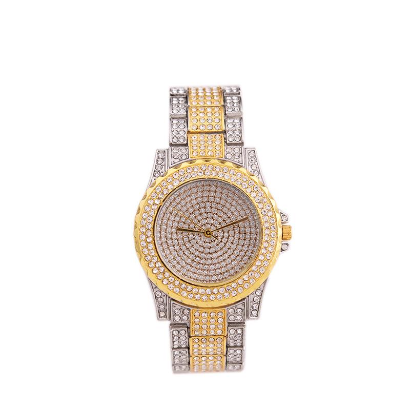 

Wristwatches Luxury Trend Fashion Ladies Quartz Watch Women's Starry Diamond Flash Stainless Steel Strap Cool Watches Relogio Wrist