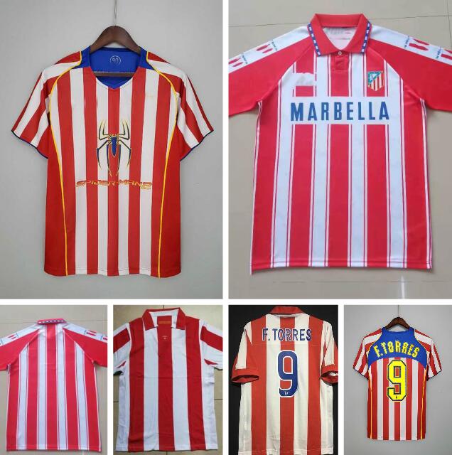 

1994 1995 2003 2004 2005 Retro Atletico Madrid soccer jerseys 13 14 15 18 19 SIMEONE CAMINERO #9 F.TORRES Gabi HOME vintage classic football shirt uniform size -2XL, Green