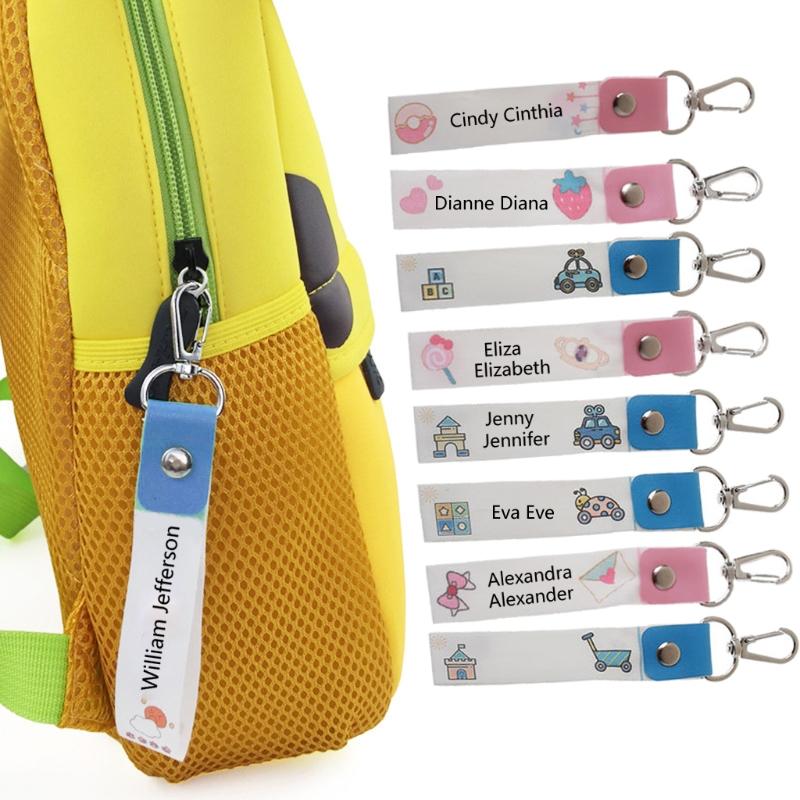 

Keychains 12Pcs/Set DIY Kids Handwritten ID Labels Keychain For Identification Child Bags Clothing And All Personal Items