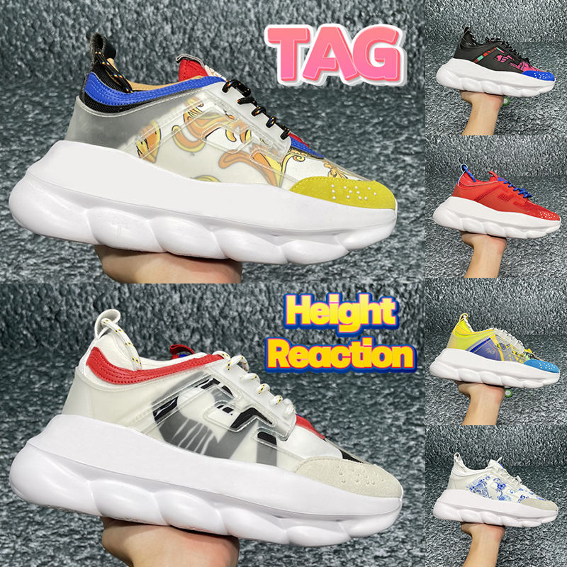 

2022 Italy Fashion Casual shoes reflective height reaction sneakers Designer Platform men women sneaker black white multi-color suede leaopard yellow trainers, Bubble wrap packaging