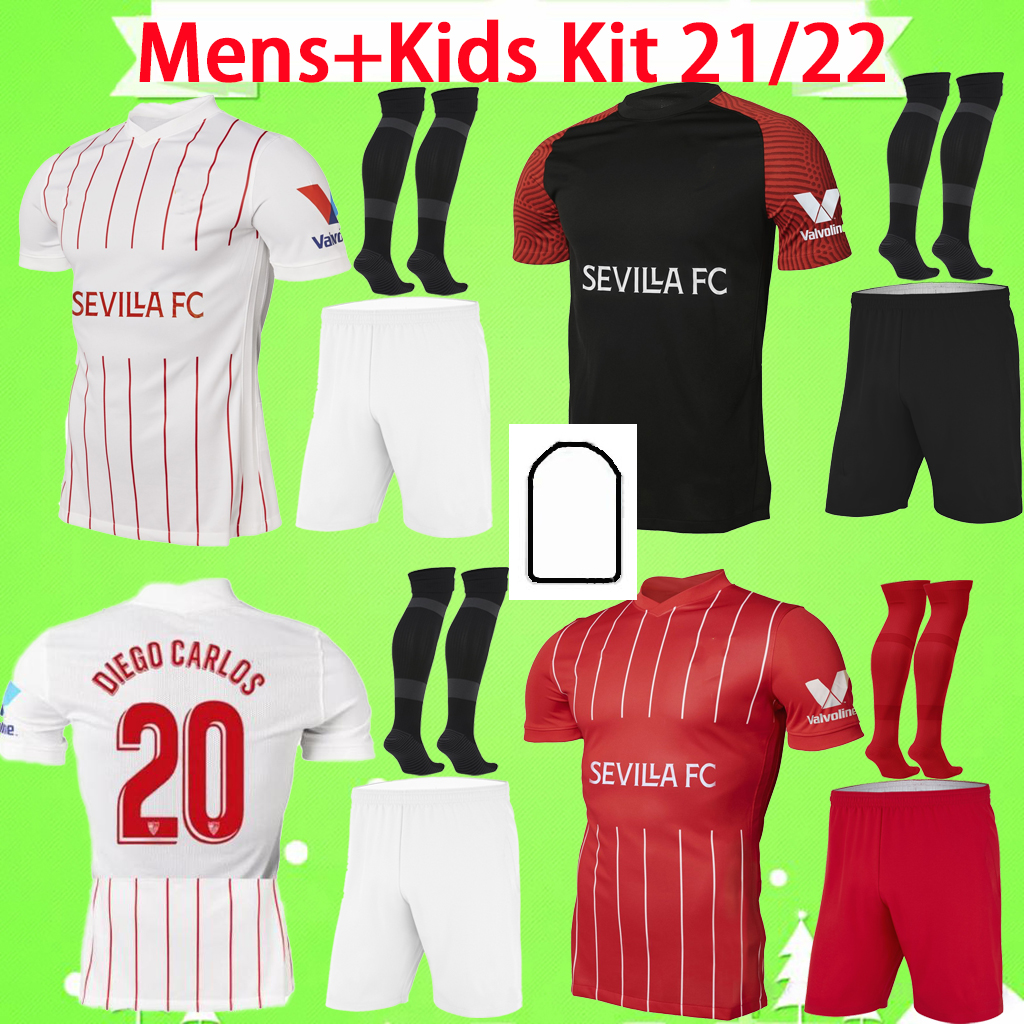 

Adult + kids kit with socks 21 22 Soccer Jerseys boys sets 2021 2022 OCAMPOS NAVAS EVER BANEGA DE JONG EL HADDADI TORRES RAKITIC KOUNDE child suit Football Shirt mens, 21/22 soccer kit