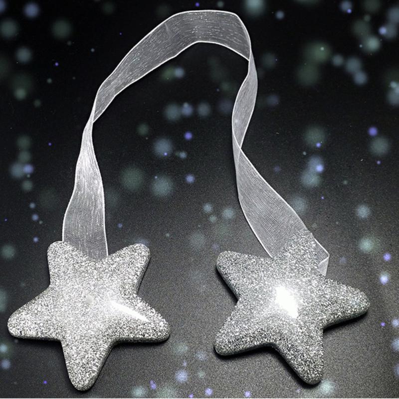 

Curtain & Drapes 2pcs Magnetic Fastener Star Shaped Tiebacks Binding Band For Home Shop (Silver)