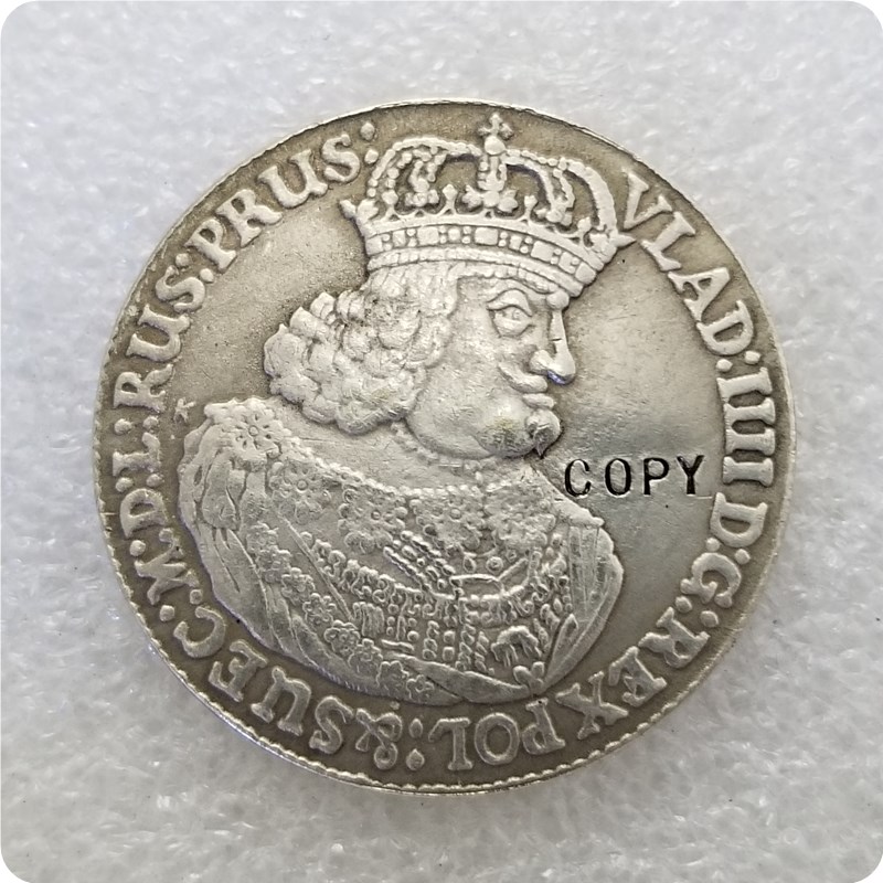 

Poland : THALER 1648 Vladislav IV - Danzig - historical coin old RARE COIN COPY