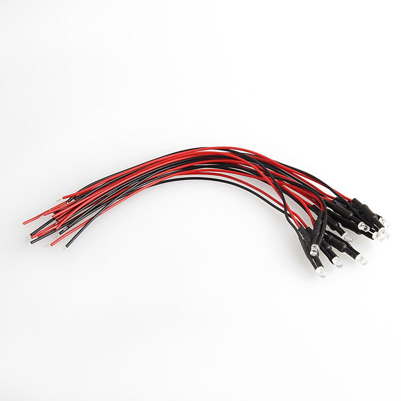 

Car Headlights 10pcs DC 24V 18cm 3mm Pre Wired LED Lamp Light Bulb Emitting Diode