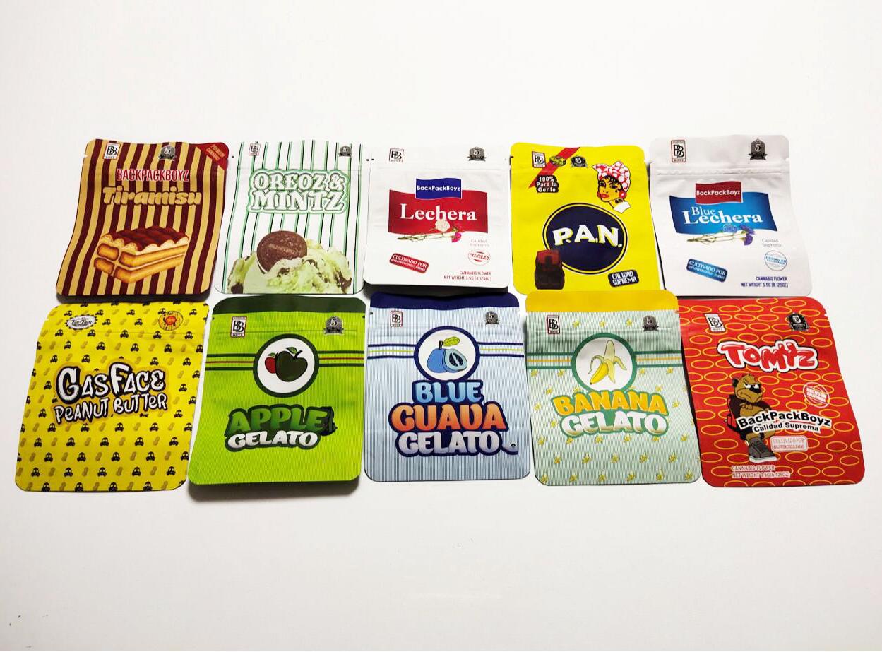 

BACKPACK BOYZ COOKIES 3.5G MYLAT BAGS edible EDIBLES PACKAGING NERDS ROPE SMELL PROOF RUNTZ BAGGIES Resealable gorilla gluexf Dank Gummies T