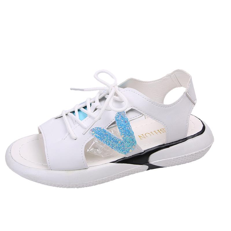 

Sandals Fashionable Open-toed Sports Elastic With White Chunky Thick-soled Platform Shoes 2021 Summer Women's 35-43, Blue