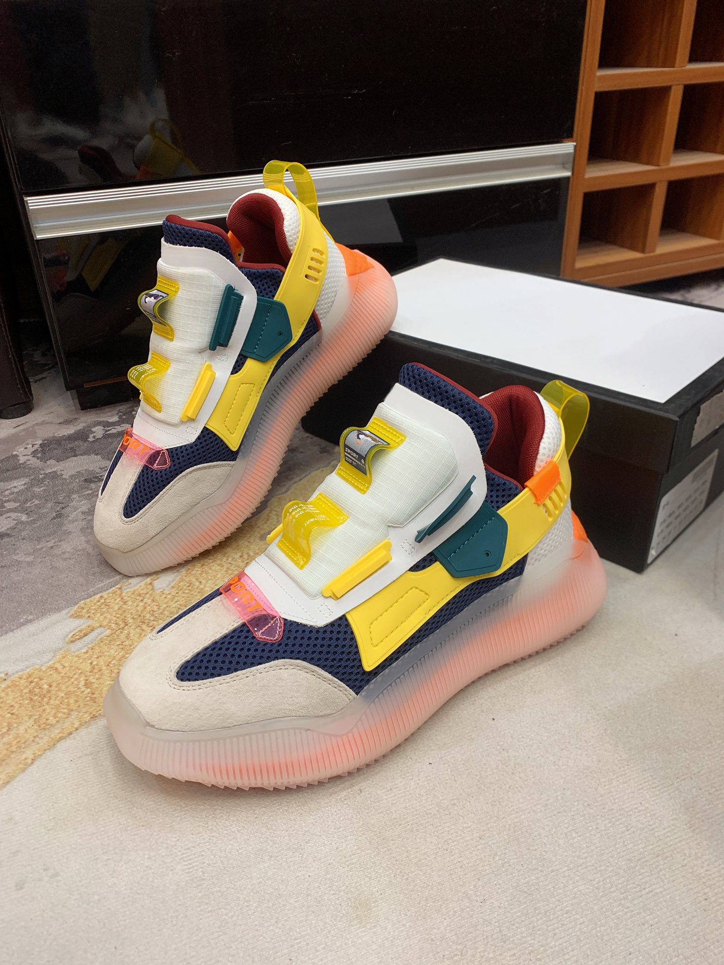 

fashion Casual Shoes Designers spring and falll Mens Clear rubber sole Outdoor Wholesale Chaussures pour femmes with BOX high quality 39-44, Other fees