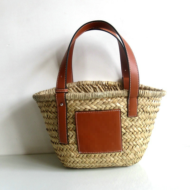 

Bohemian Woven Female Bag Bucket Beach Straw Bdgs Ladies Shoulder Women handbagC3C0