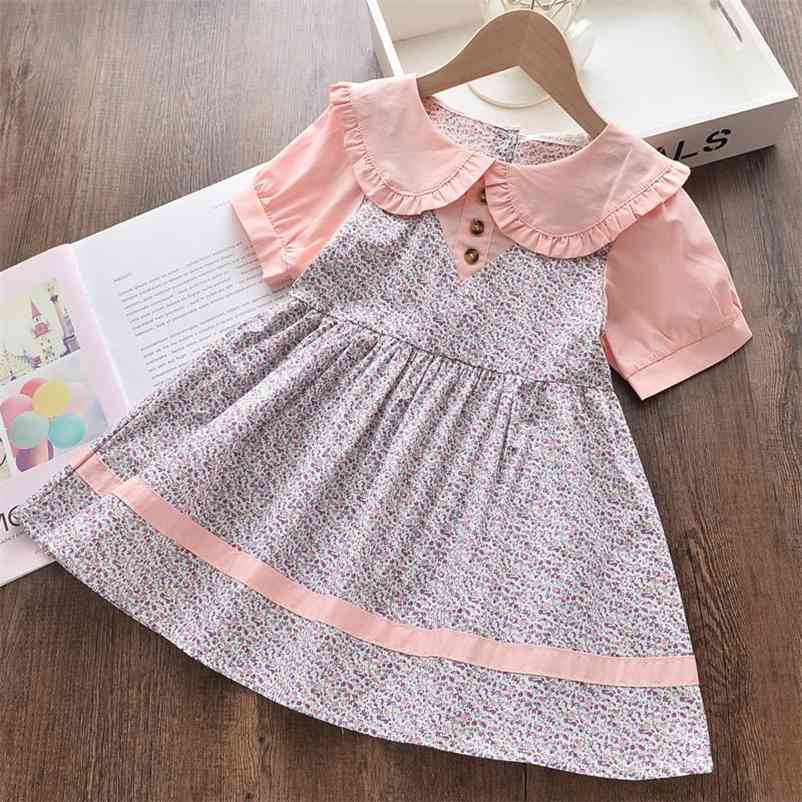 

Girls Dresses Summer Floral Girl Princess Dress Kids Party Children Sweet Costume Clothing Vestidos 2 6Y 210429, Ax1355-pink