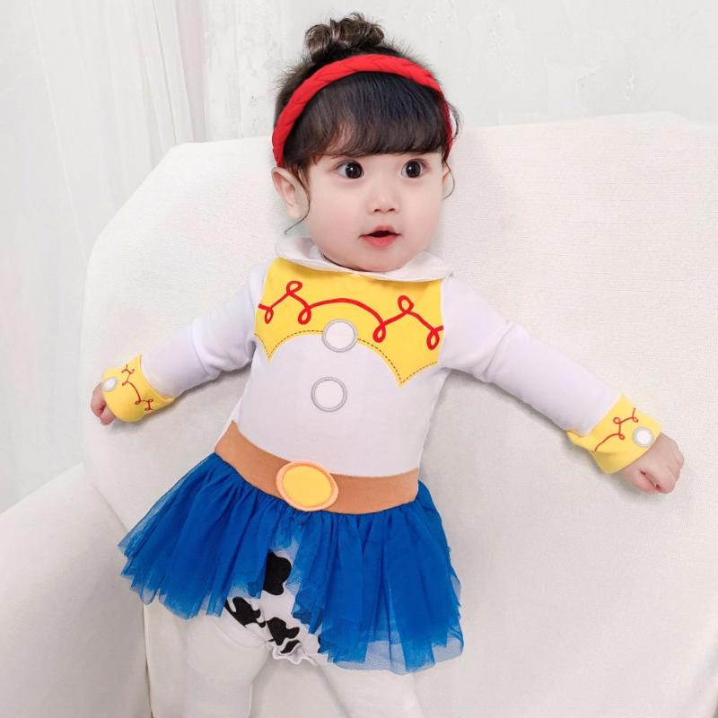 

Born Baby Costume Girls Romper Dresses Dress 1st Birthday Party Princess Cartoon Clothes For Infant Baptism Girl's, Red;yellow