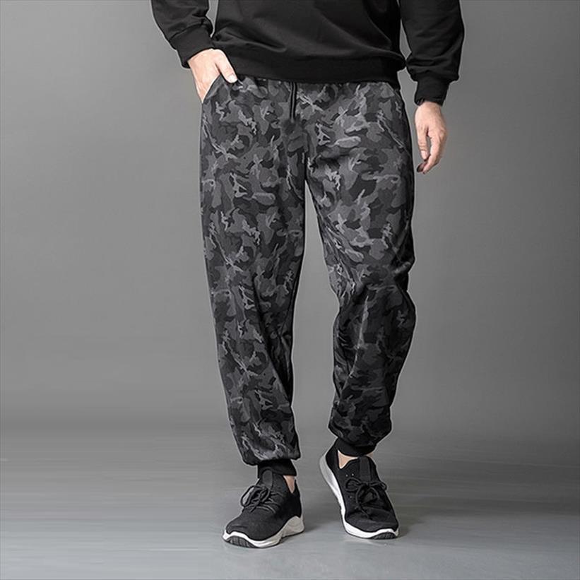 

fat plus oversized sweatpantsspring and women pants autumn casual harlan sweatpants camouflage feet bundles, Black