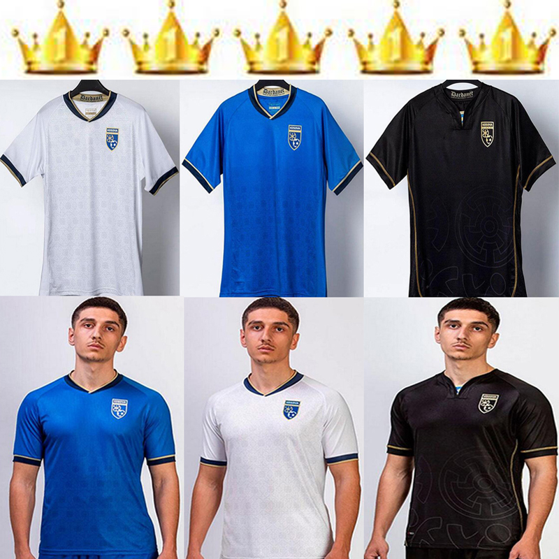 

2021 2022 Kosovo Soccer Jerseys Milot Rashica Arbër Zeneli Vedat Muriqi Amir Rrahmani men 21 22 Kosova camiseta Federation of Kosovo football shirts, Black;yellow
