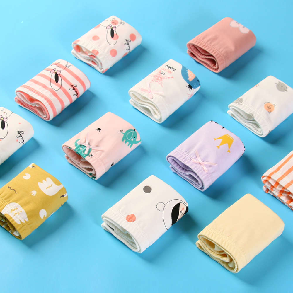 

Girls' underwear children's pure cotton flat angle triangle quadrangle girls' middle and large 12 little, Camo