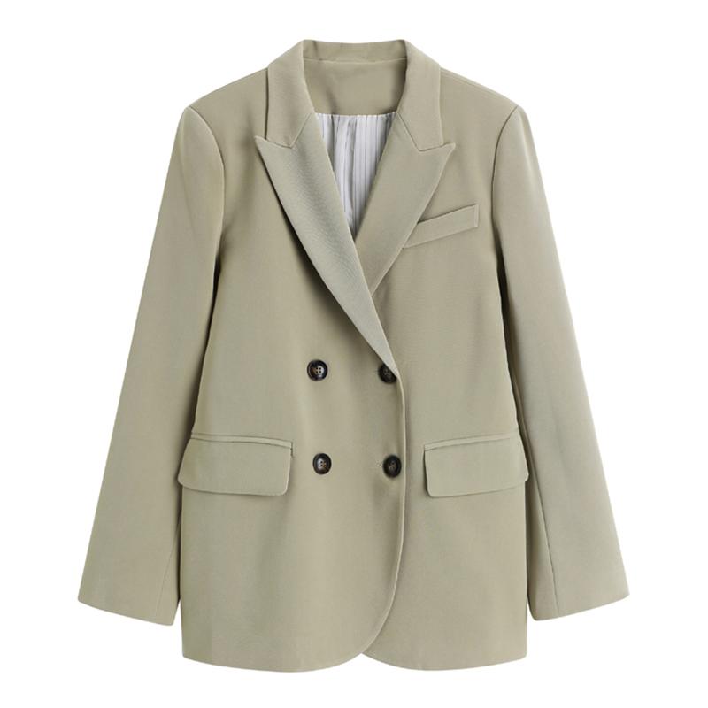 

Women' Lapel Pocket Blazer Suit Long Sleeve Buttons Work Office Jacket Female Casual Spring Outerwear Suits & Blazers, Apricot