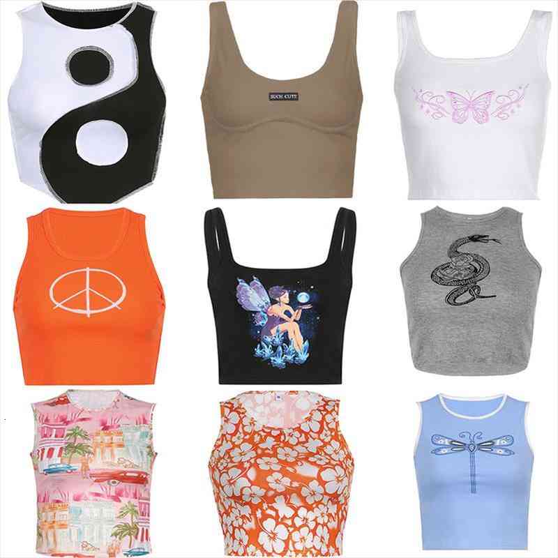 

bustier gothic summer y2k womens tanks mall goth aesthetic cyber blouse tank accessories baby tee corset crop vintage, White